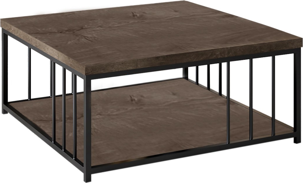 Zenn soffbord 90 x 90 cm - Valn�t/svart