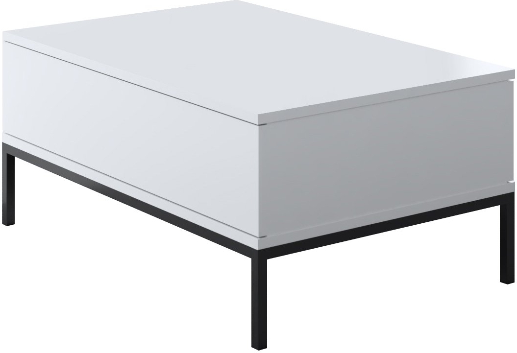 Lord salontafel 90 x 60 cm - Wit/zwart