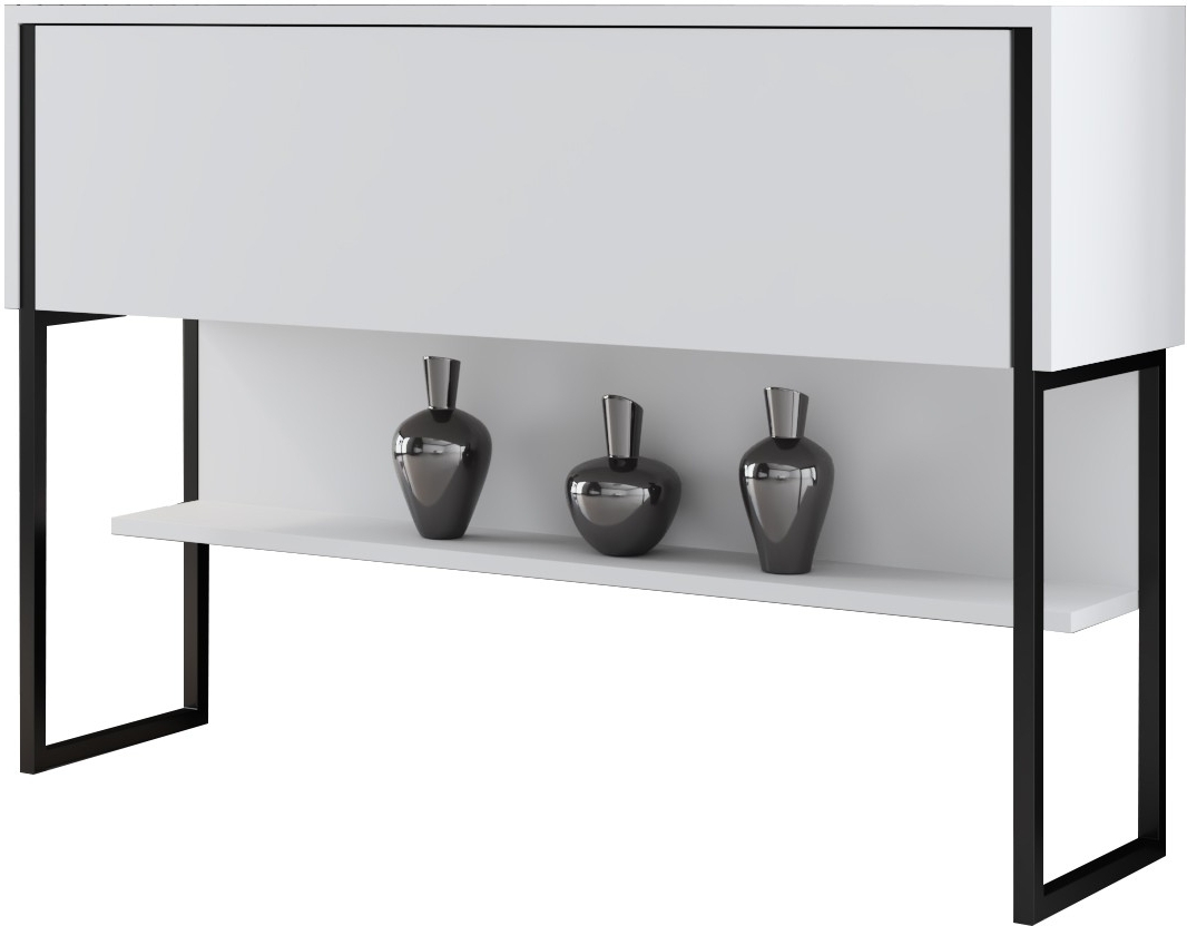 Lux reli�ftafel 120 x 30 cm - Wit/zwart