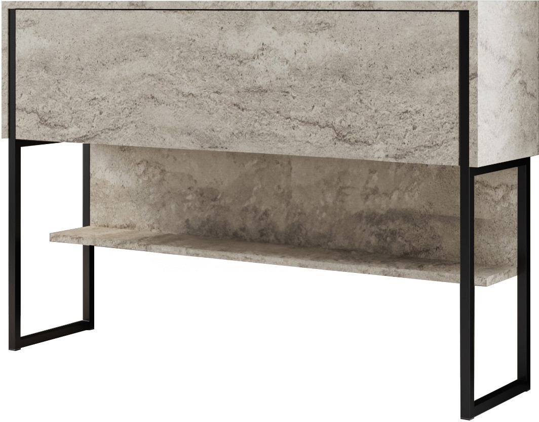 Lux reli�ftafel 120 x 30 cm - Travertijn/zwart