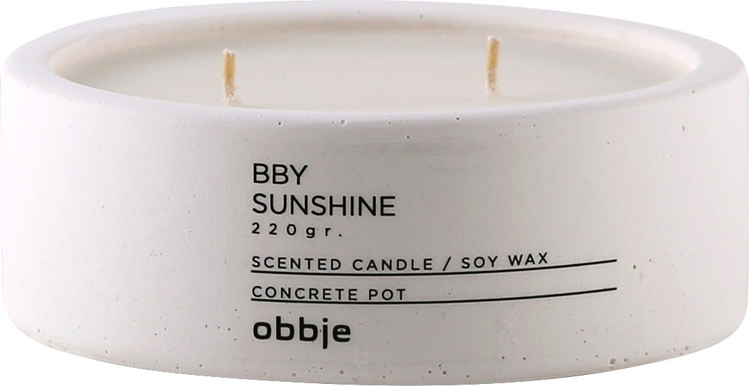 Bby Sunshine geurkaars laag - Wit