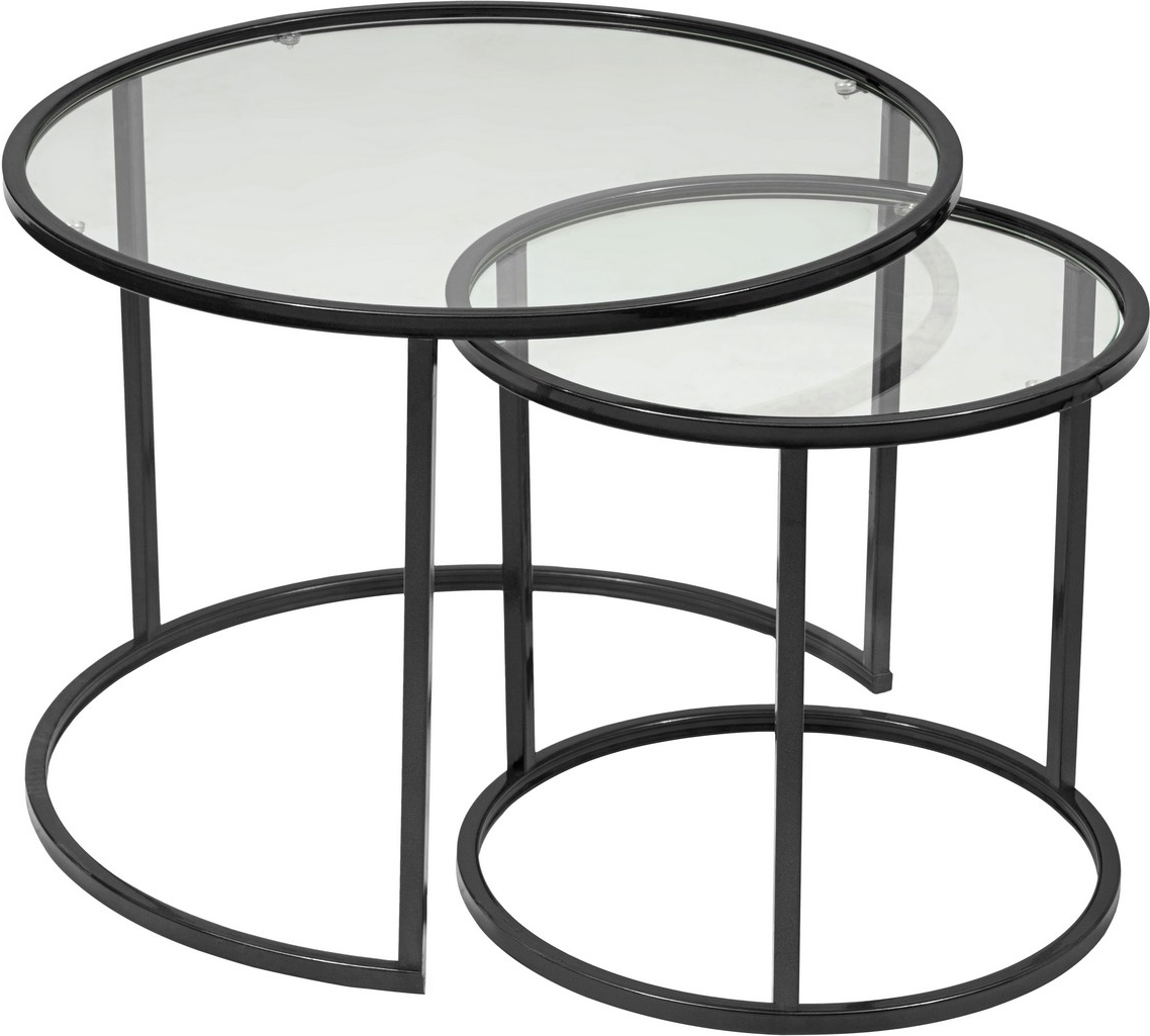 Bela soffbord-set �60/80 cm- Svart