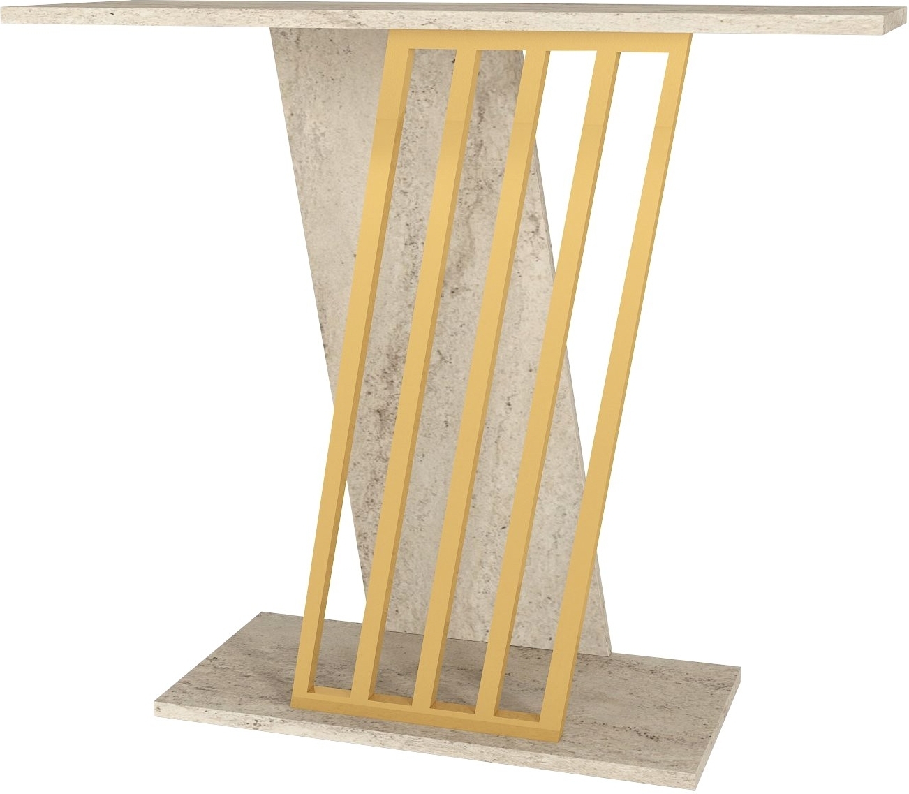 Gravity reliëftafel - Goud/travertijn Gravity reliëftafel - Goud/travertijn