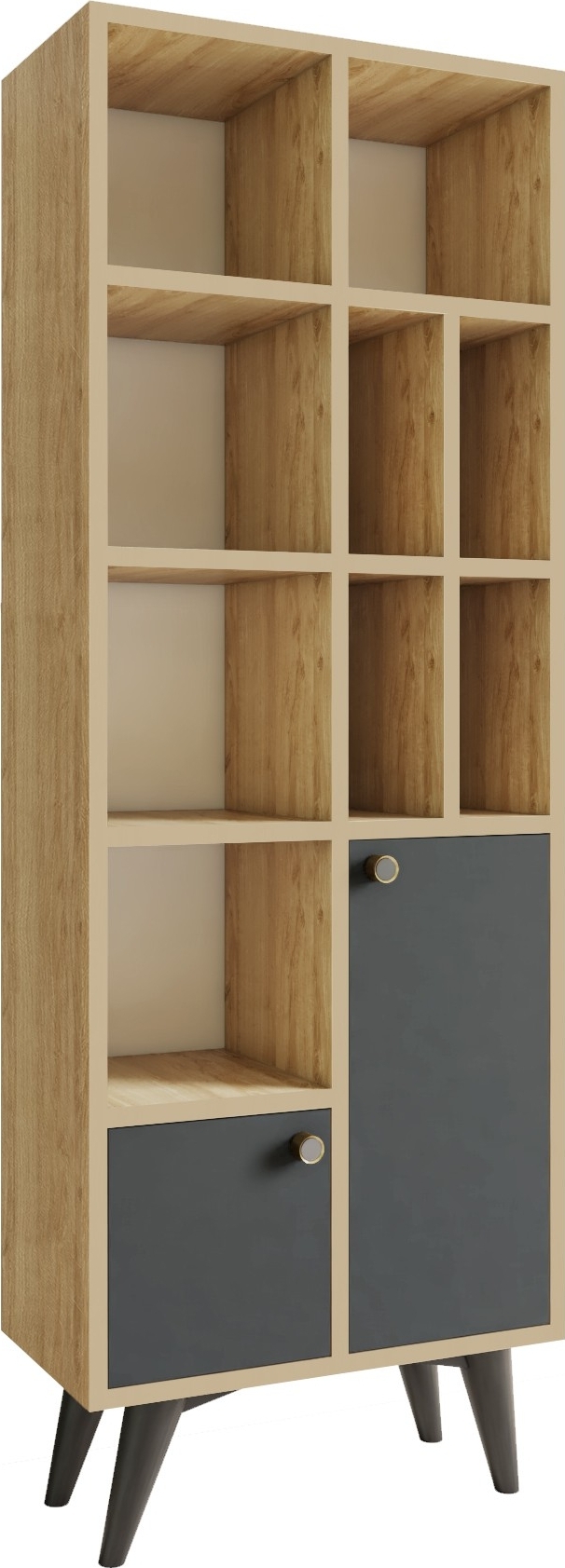 Laura bokhylla - Antracit/ek