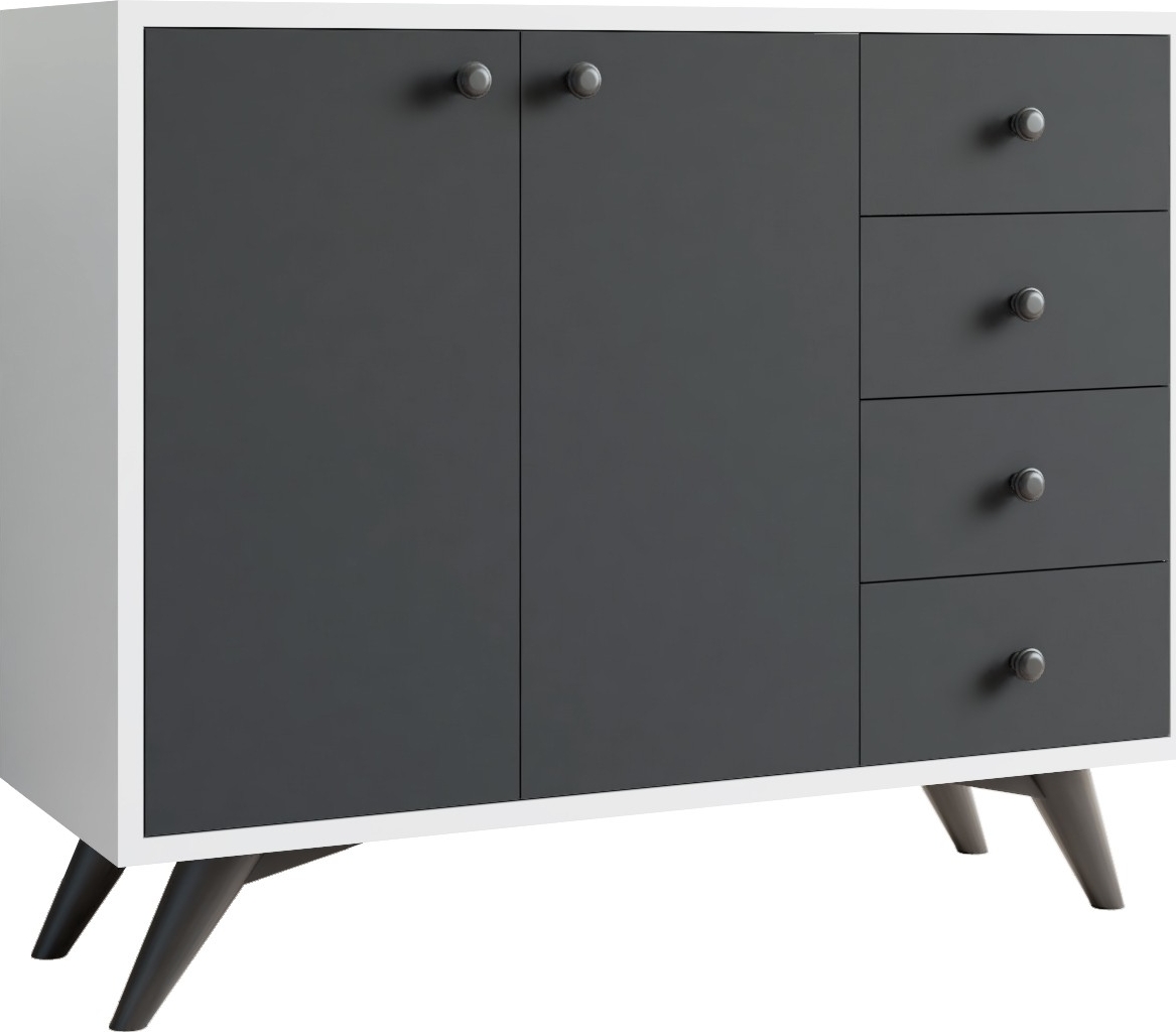 Waga opbergmeubel - Wit/antraciet