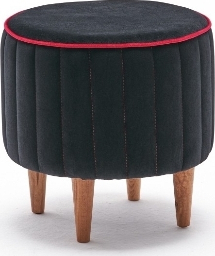 Lindy sittpuff - Antracit/rosa