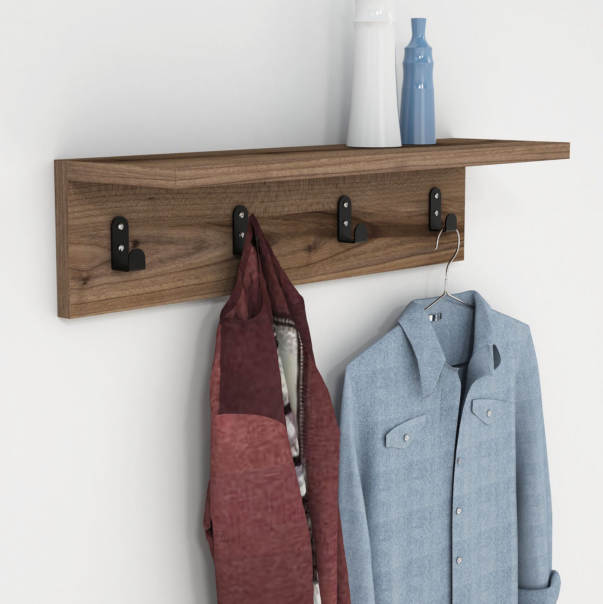 Ayla wandplank - Walnoot