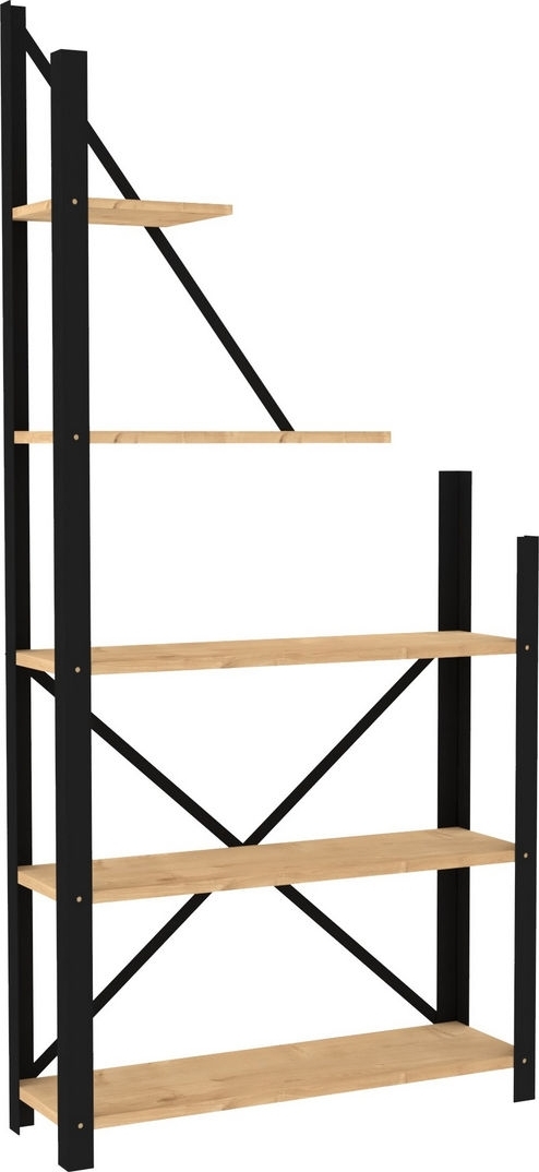 Adler boekenkast - Saffier eiken/zwart Adler boekenkast - Saffier eiken/zwart