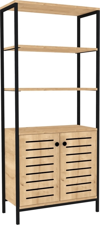 Mette boekenplank - Saffier eiken/zwart