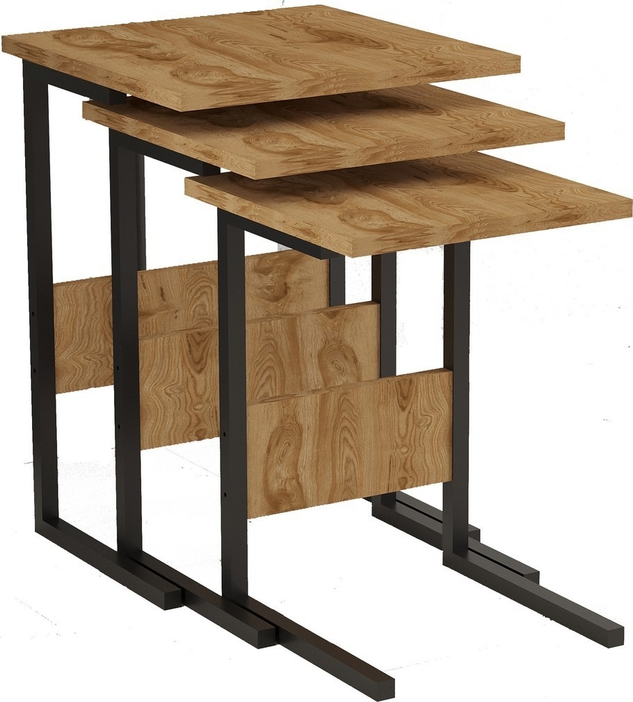 Sali satsbord 32/36/40 x 32/36/40 cm - Svart/m�rkbrun