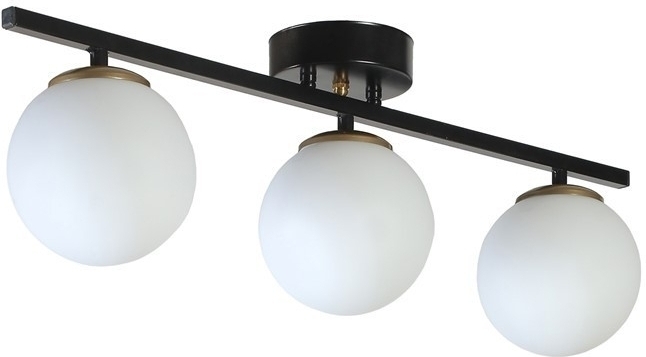 Danube taklampa 3 - Svart/vit