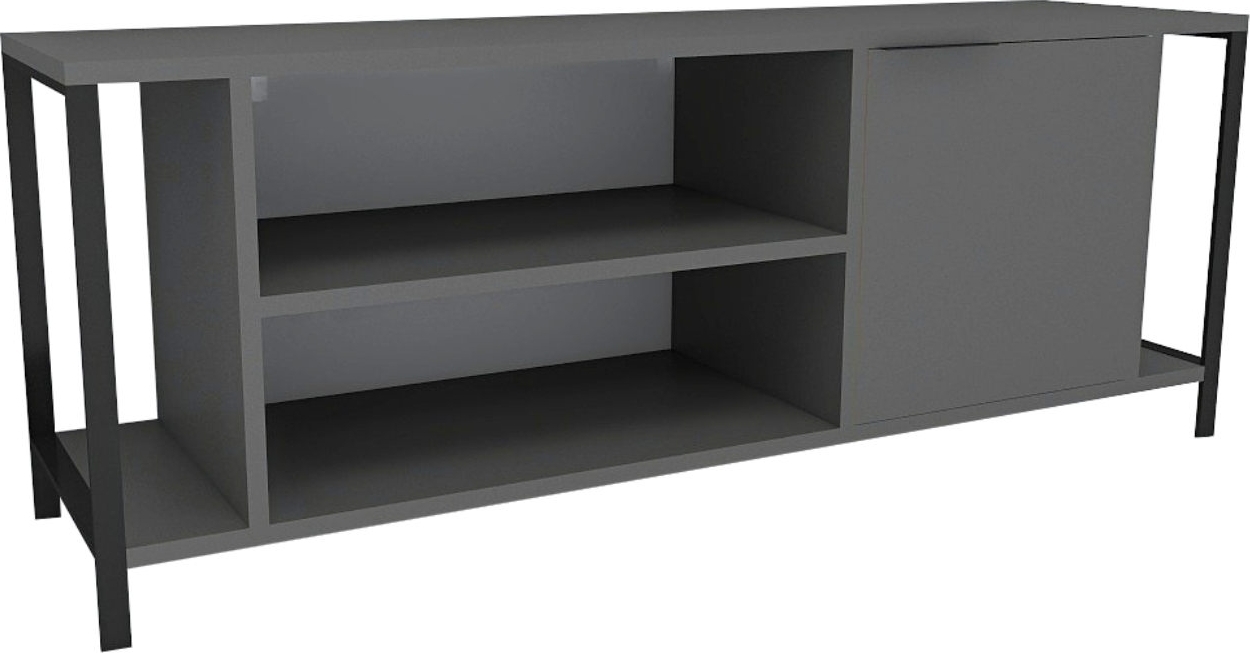 Bond mediabank - Antraciet/zwart