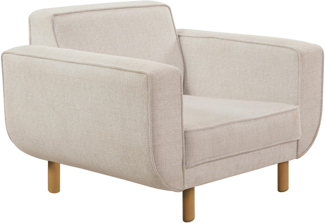 Berjer fauteuil - Cr�me/eiken