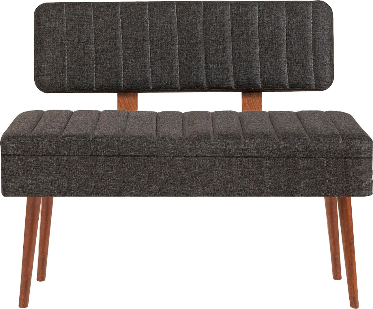 Vina sittb�nk med ryggst�d - Valn�t/antracit