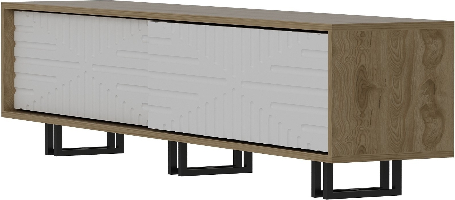 Askal TV-meubel - Eiken/wit