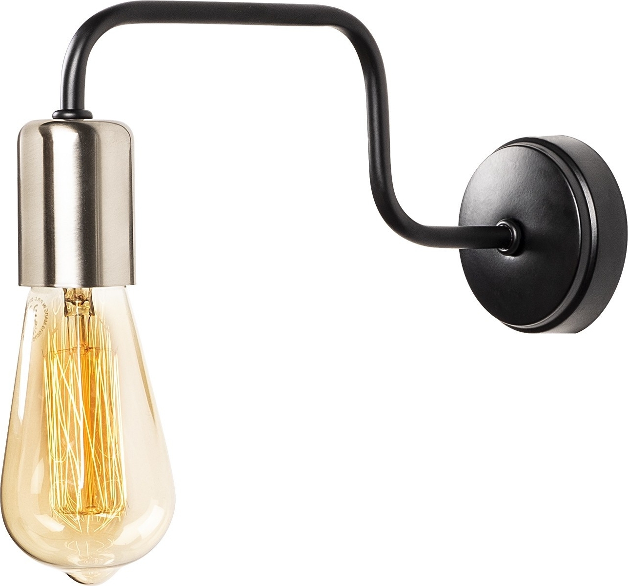 Denge v�gglampa 3432 - Svart/nickel