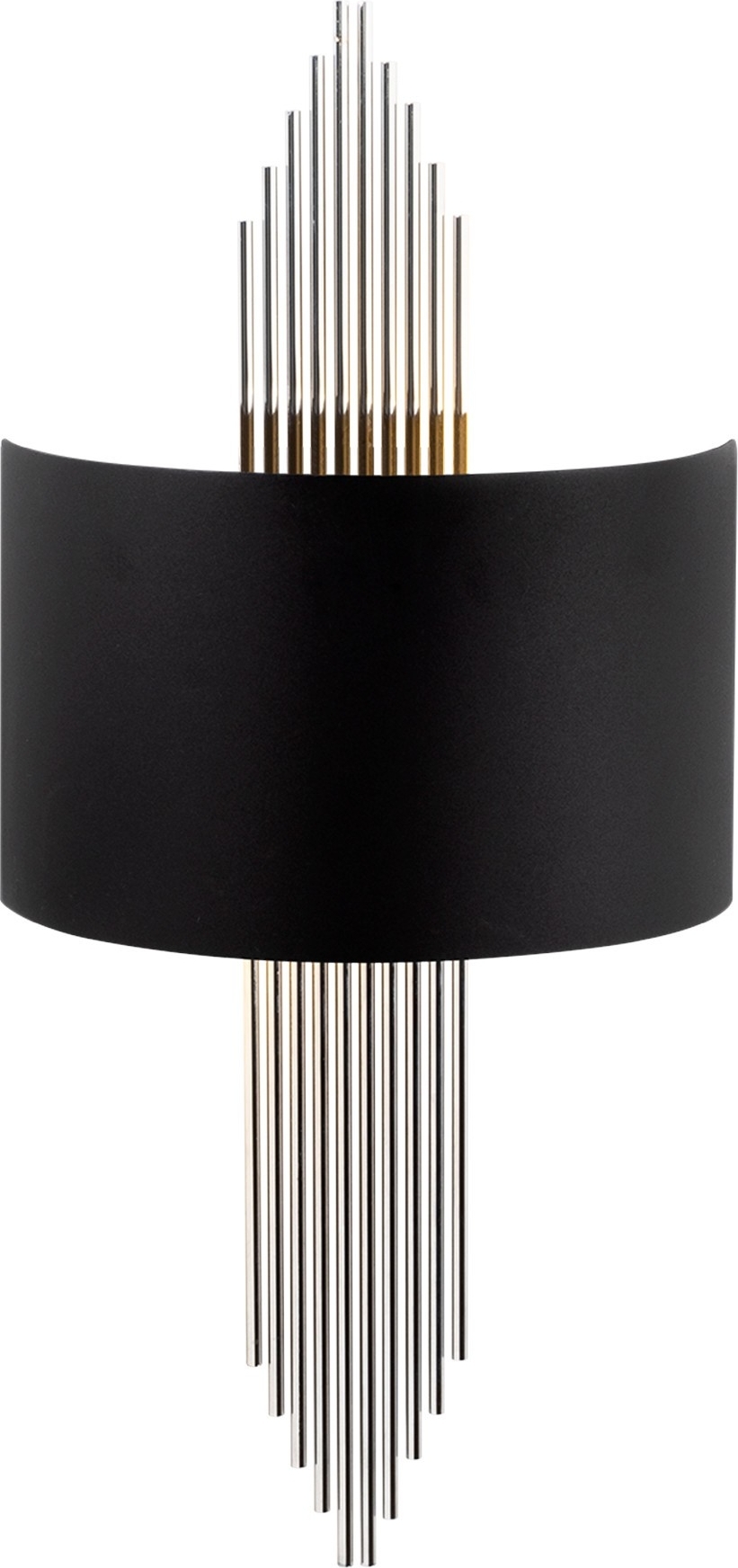 Harmonische curve wandlamp - Zwart/zilver