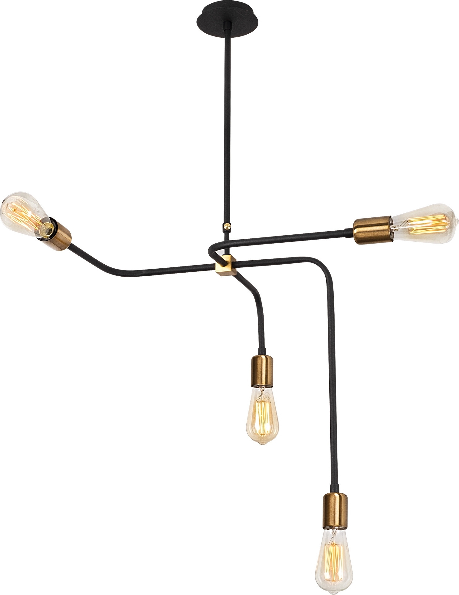 Denge plafondlamp 3431 - Zwart/koper