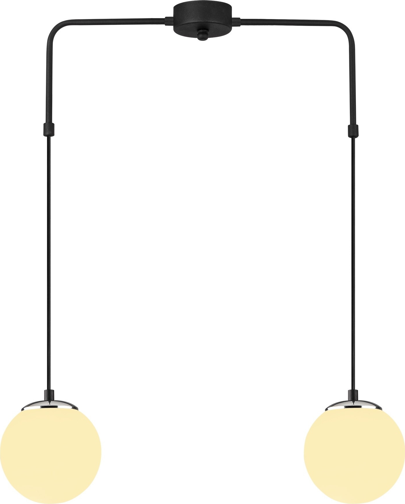 Ozone plafondlamp 4436 - Zwart/wit