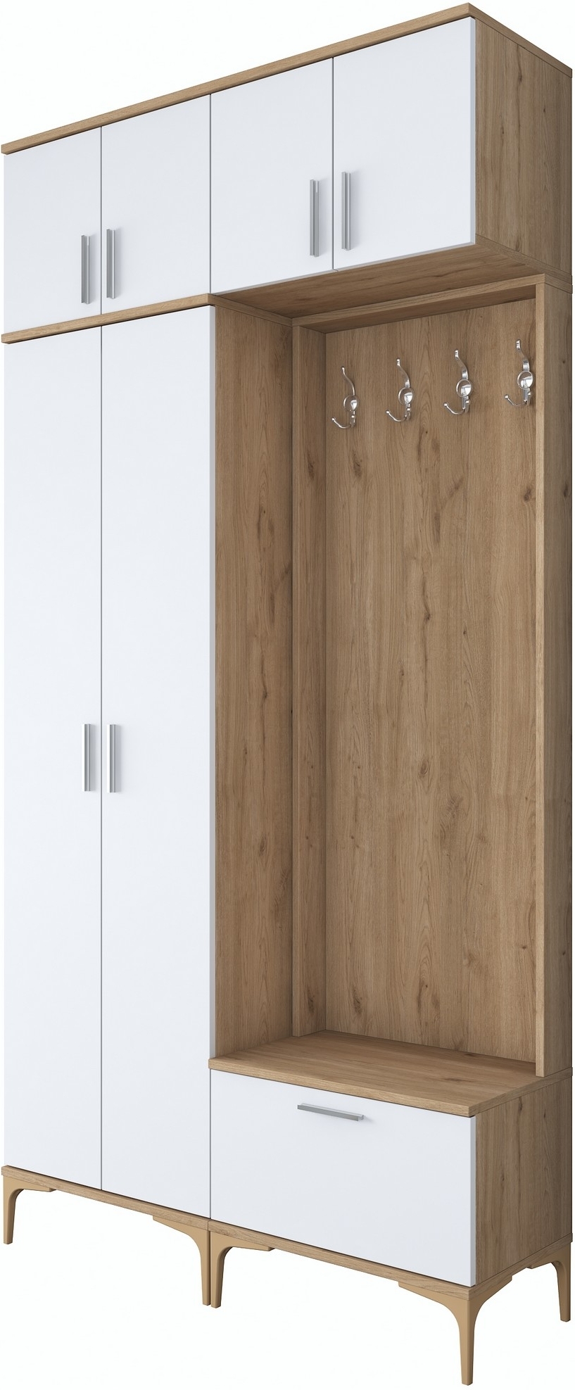 Esa hallm�bel 120 x 37,5 x 240 cm - Valn�t/vit