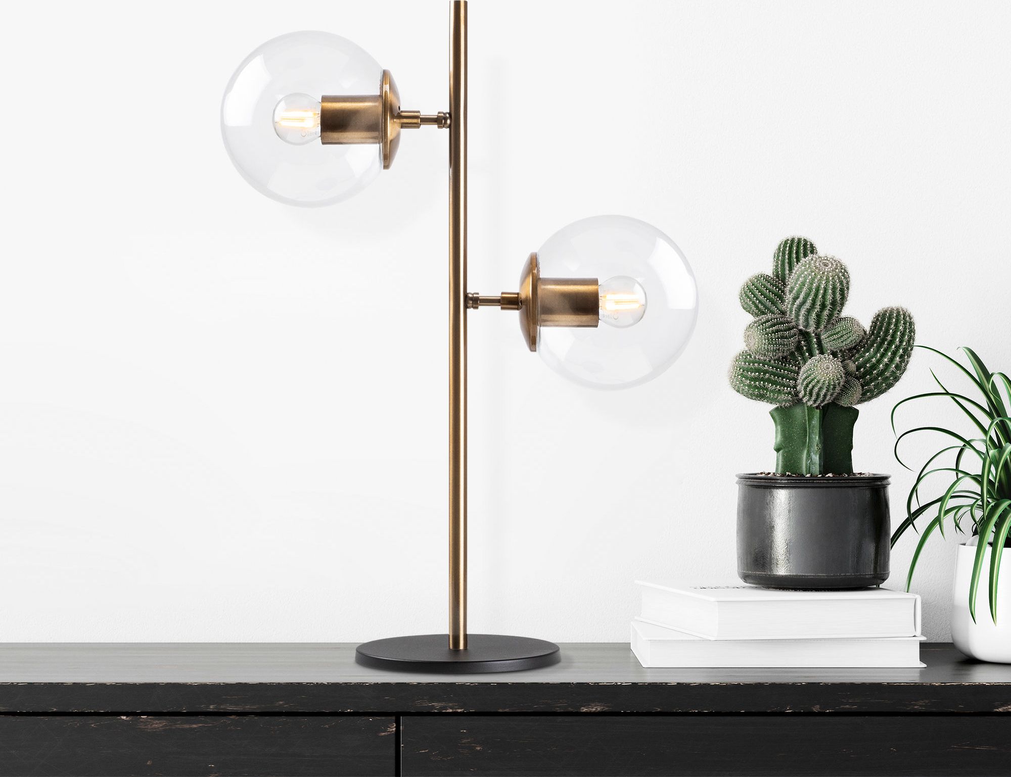 Fasett bordslampa klar - Vintage