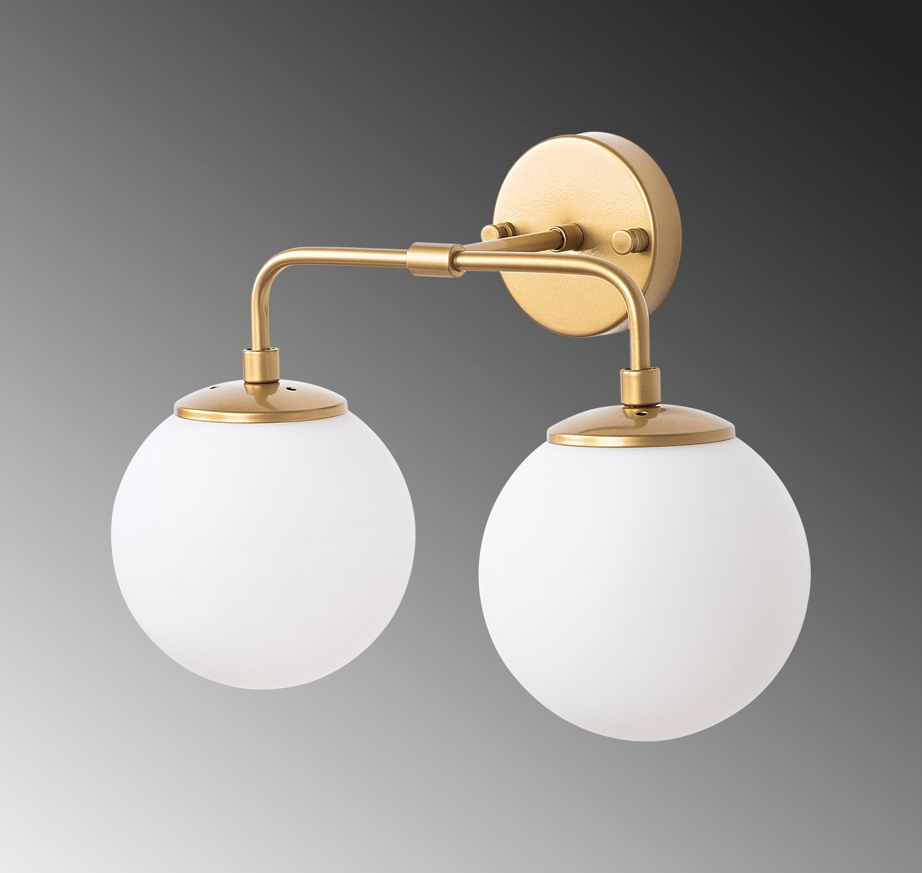 Hoorn wandlamp 12210 - Goud/wit