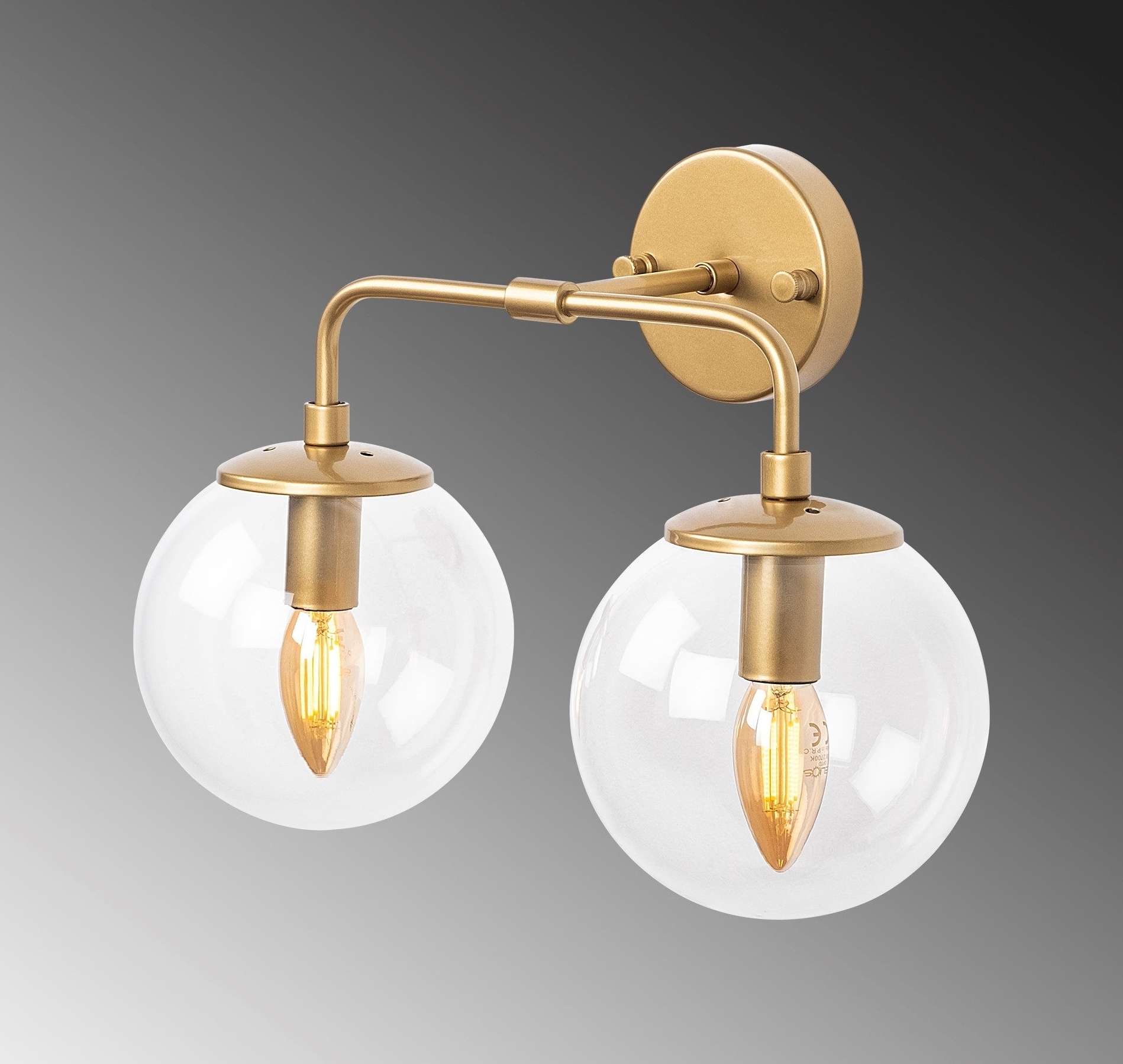 Hoorn wandlamp 12211 - Goud Hoorn wandlamp 12211 - Goud