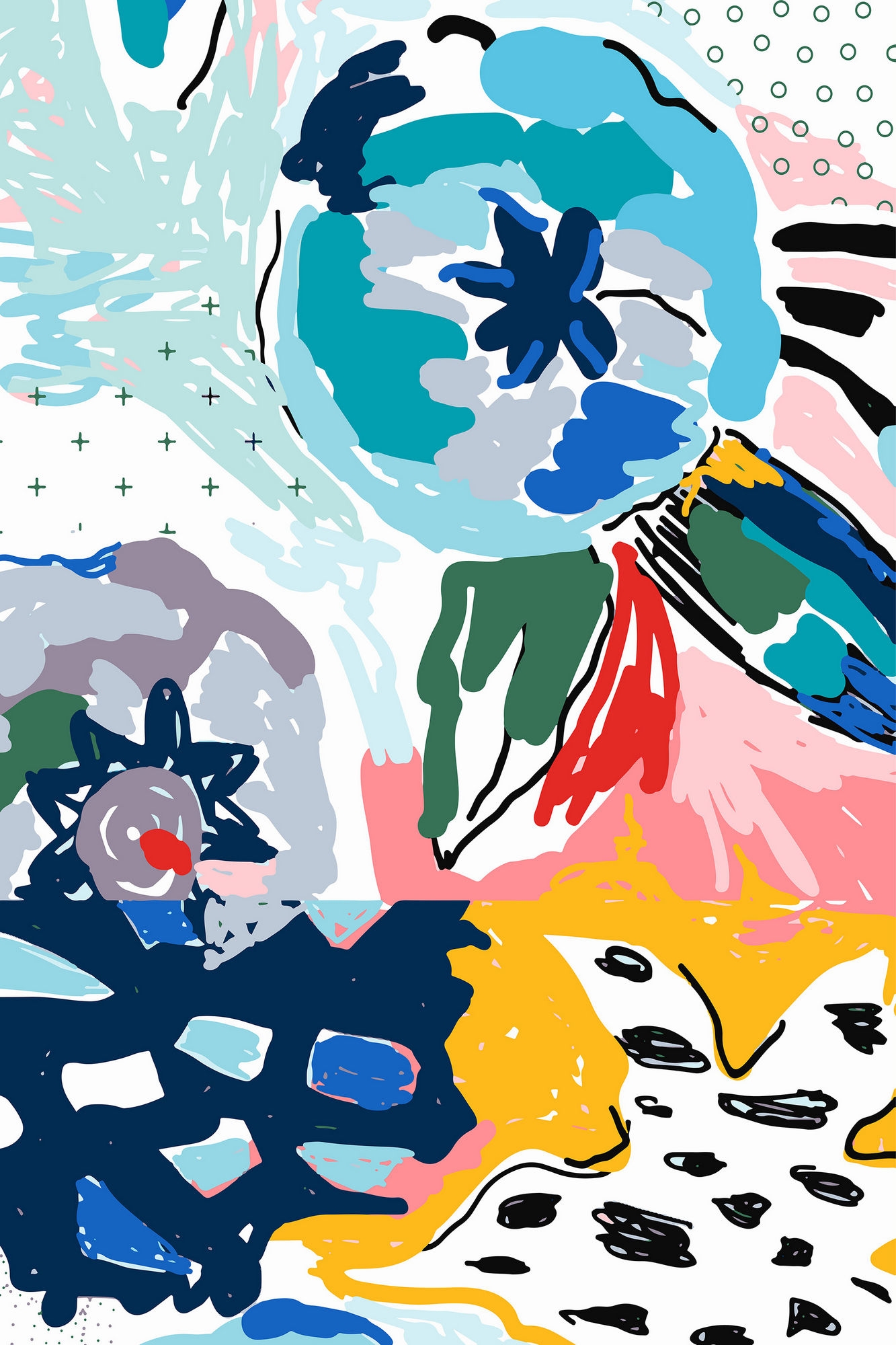 Cozin 185 vloerkleed Veelkleurig - 60 x 100 cm