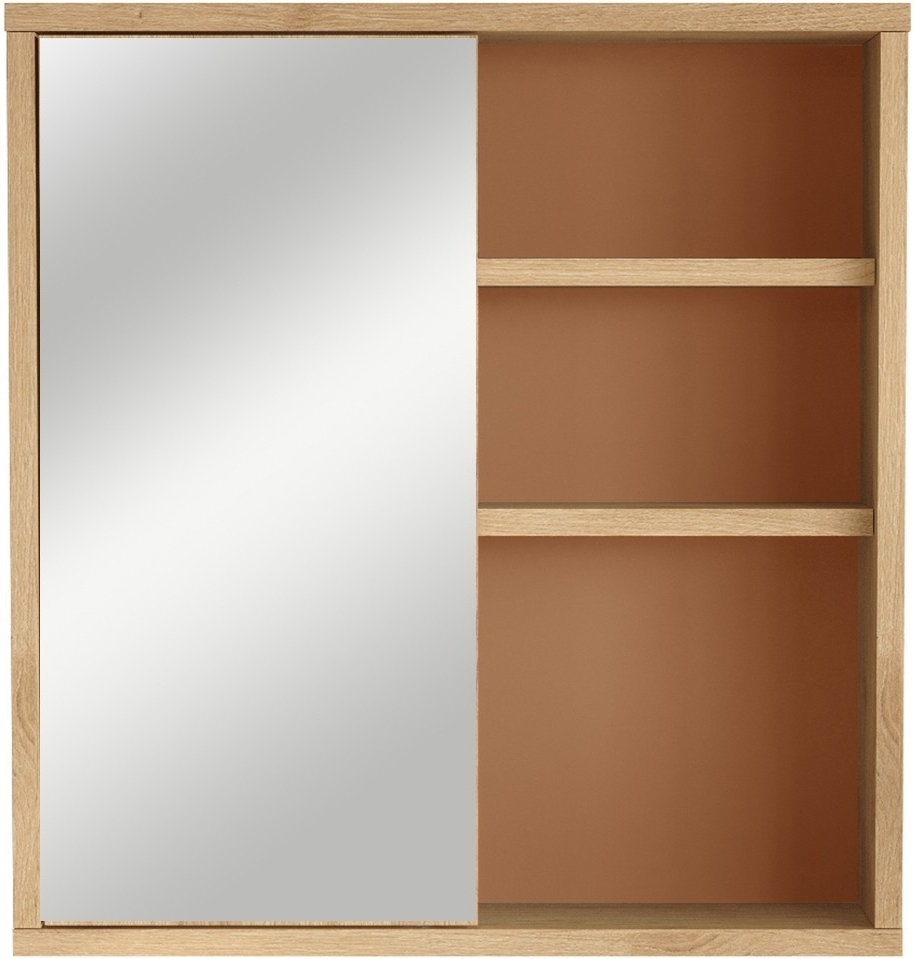 Nova badkamermeubel - Steenrood/eiken Nova badkamermeubel - Steenrood/eiken