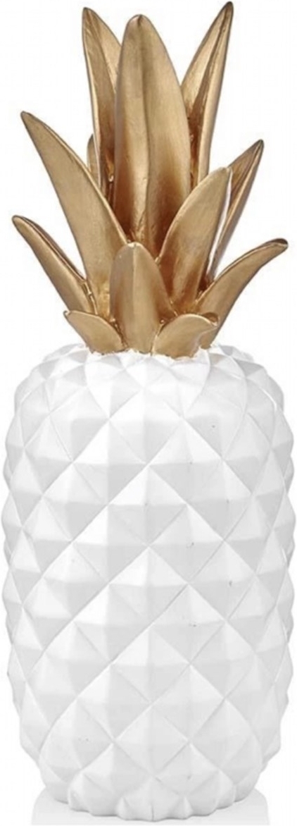 Ananasdecoratie - Wit/goud
