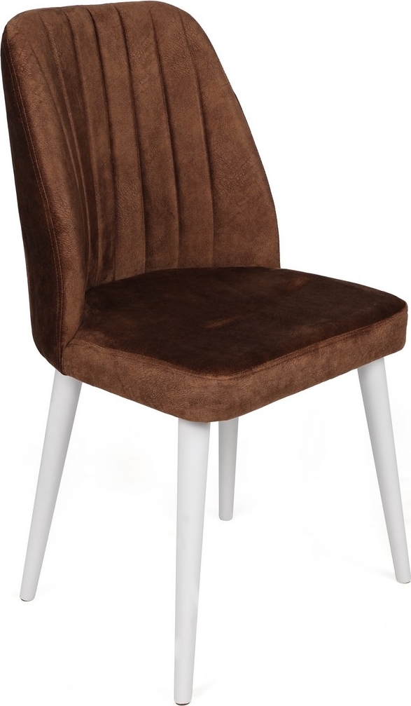 Alfred eetkamerstoelen set - Bruin/wit
