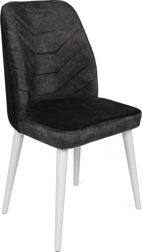 Dallas eetkamerstoelen set - Antraciet/wit