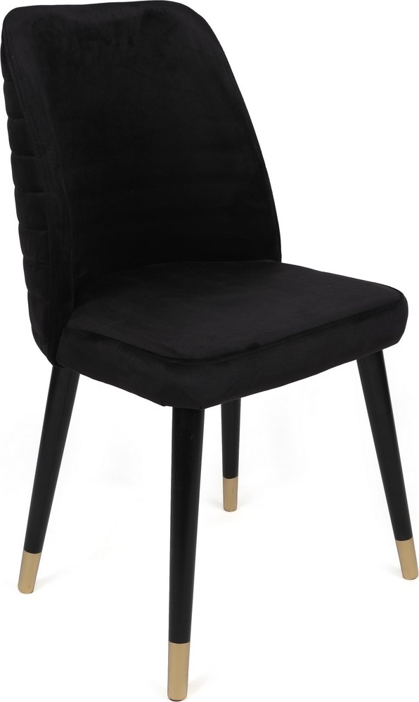 Hugo matstolsset - Svart/guld