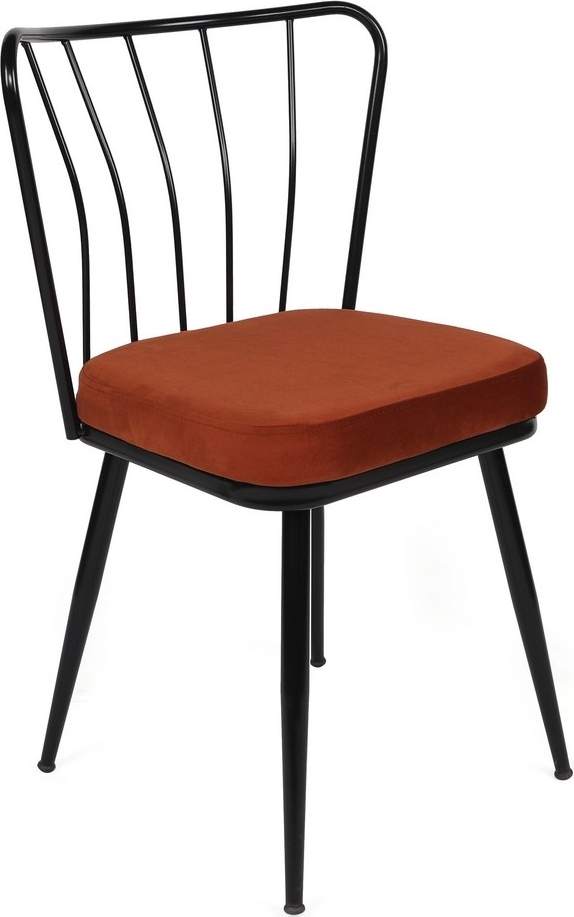 Jill eetkamerstoelen set - Rood/zwart