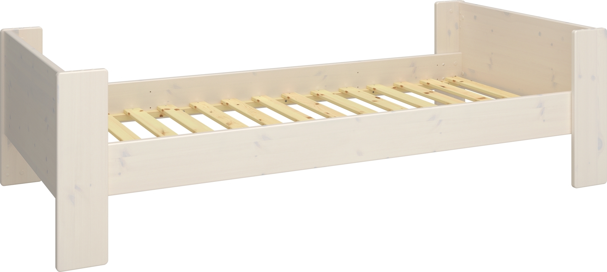 Voor kinderen eenpersoonsbed 90 x 200 cm - Whitewash