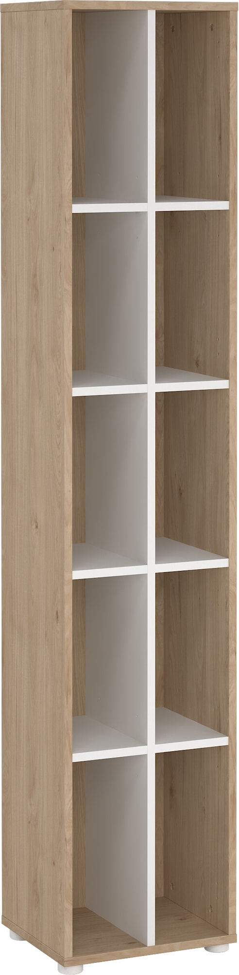 Bordboekenkast met scheidingswand - Wit/hickory Bordboekenkast met scheidingswand - Wit/hickory