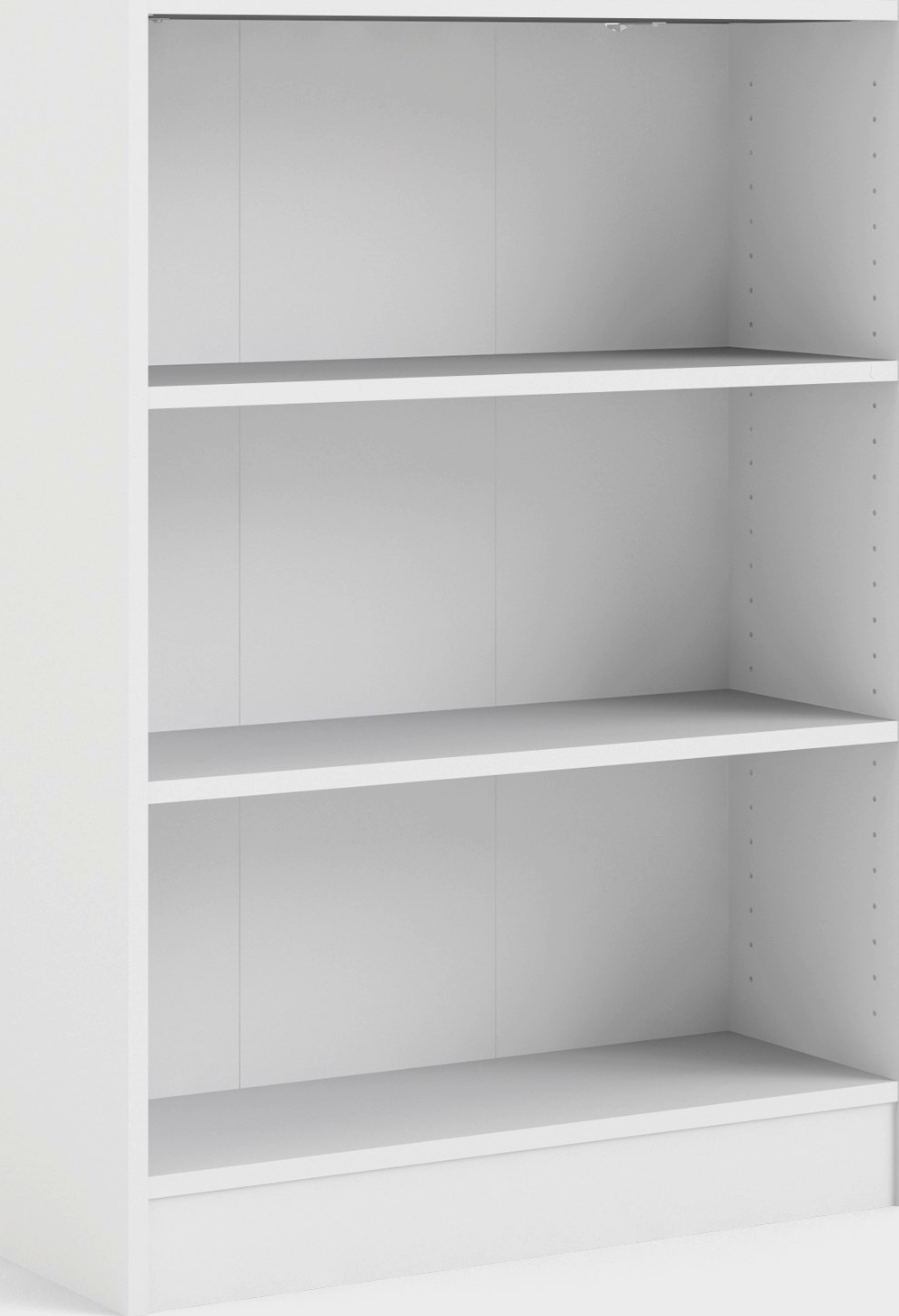 Basic l�g och bred bokhylla - Vit