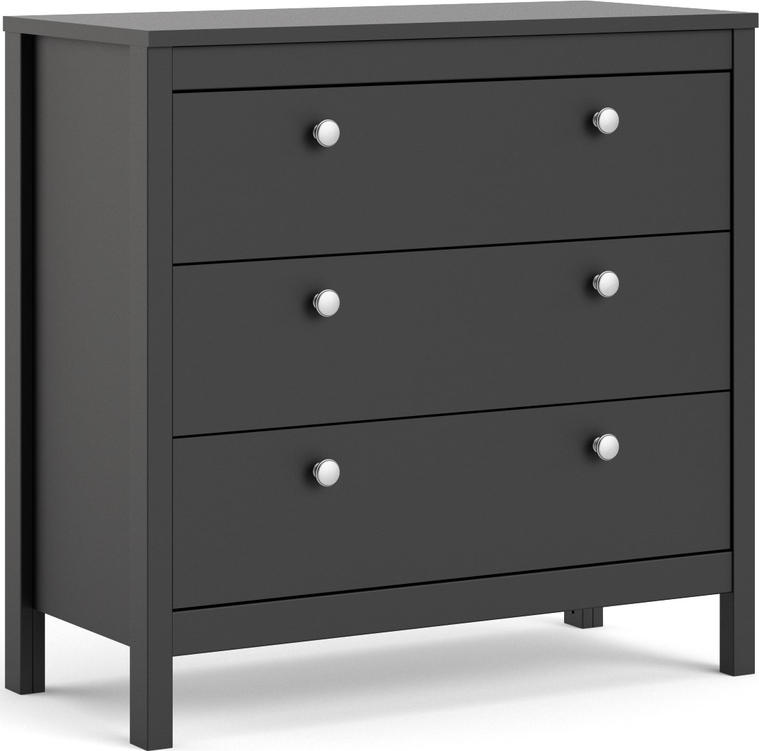 Madrid dressoir met 3 laden - Zwart