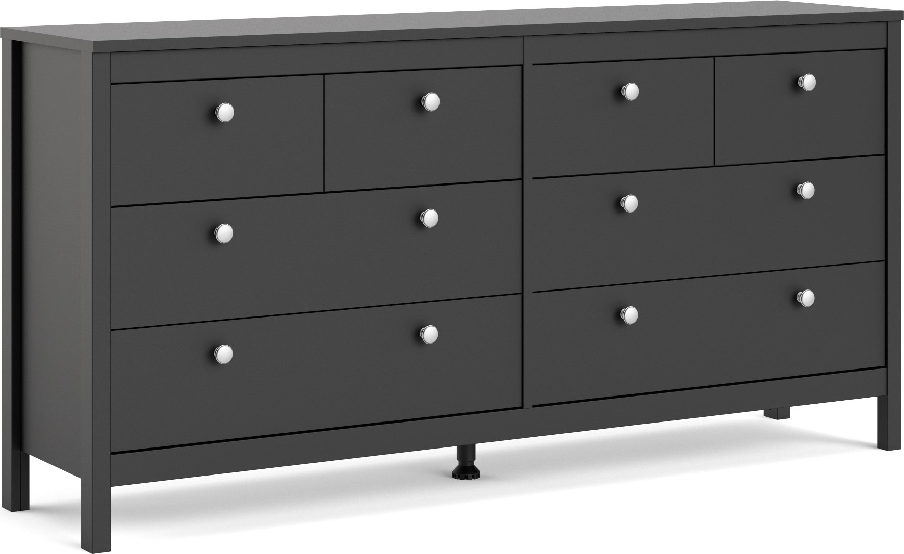 Madrid commode 160 cm breed - Zwart
