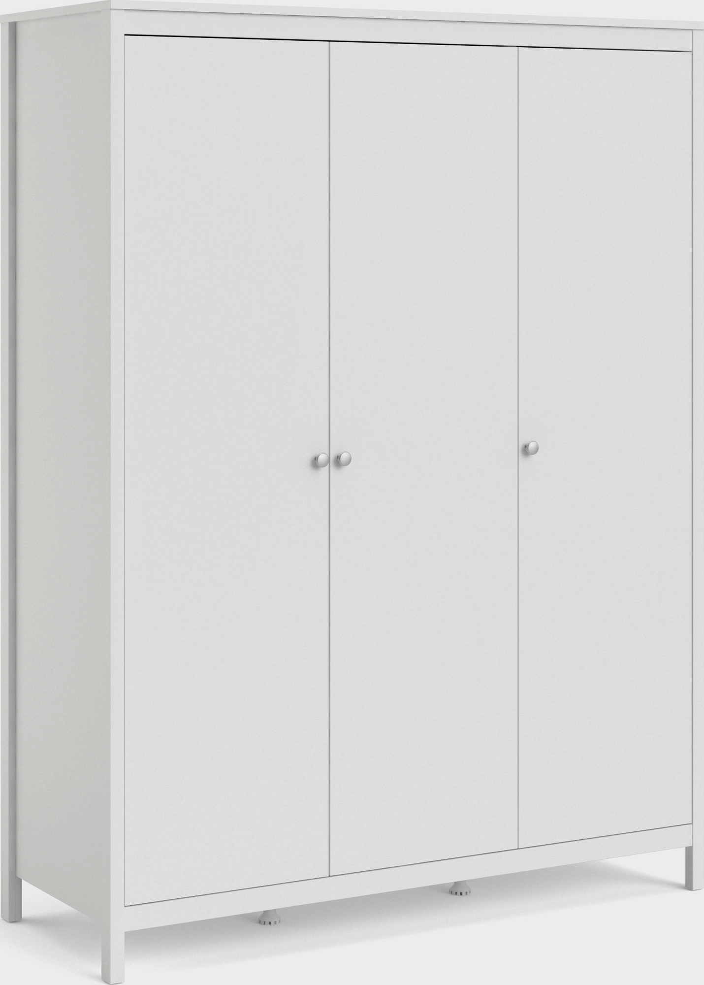 Madrid garderob med 3 dörrar - Vit Madrid garderob med 3 dörrar - Vit