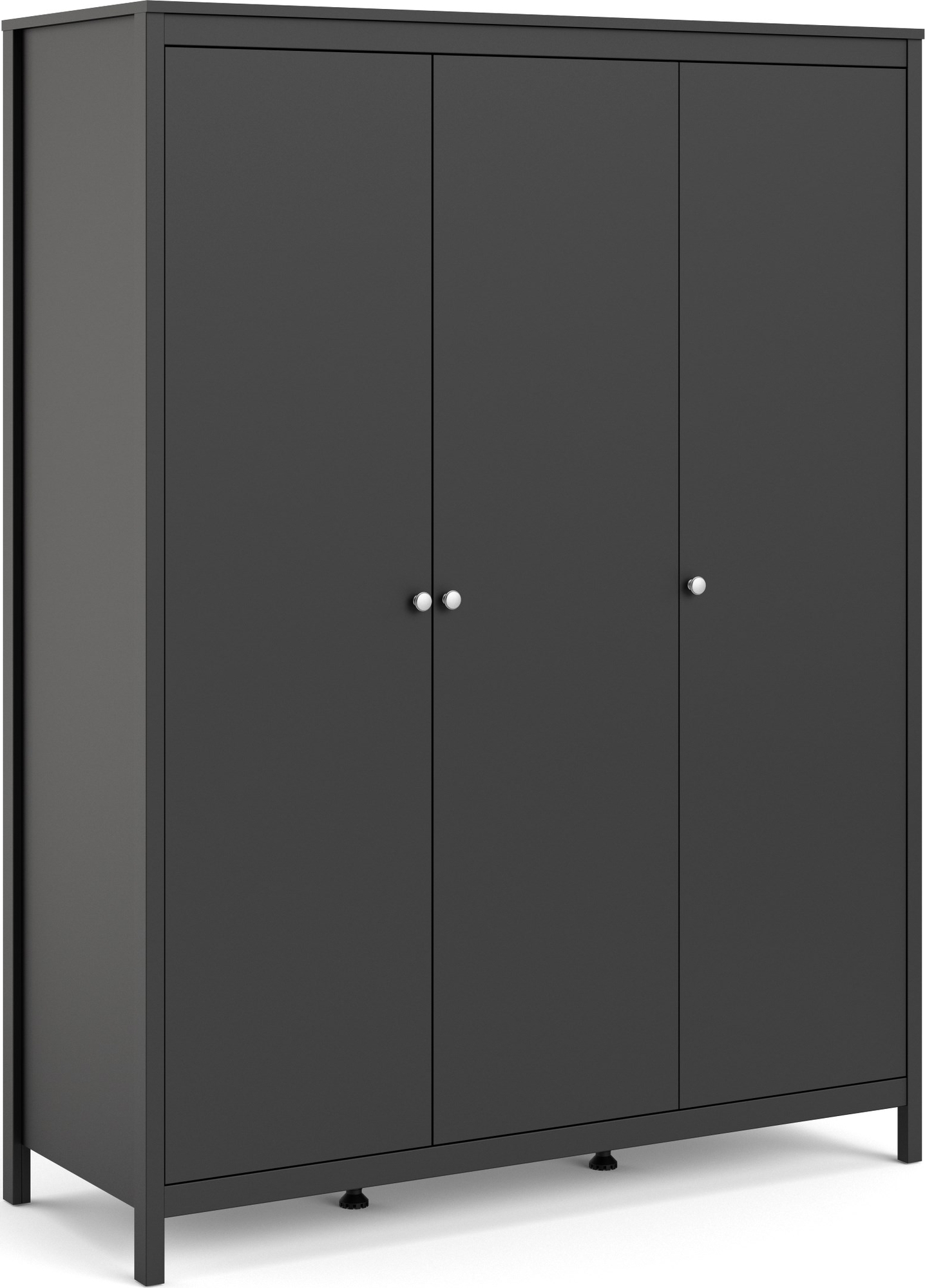 Madrid garderob med 3 dörrar - Svart Madrid garderob med 3 dörrar - Svart