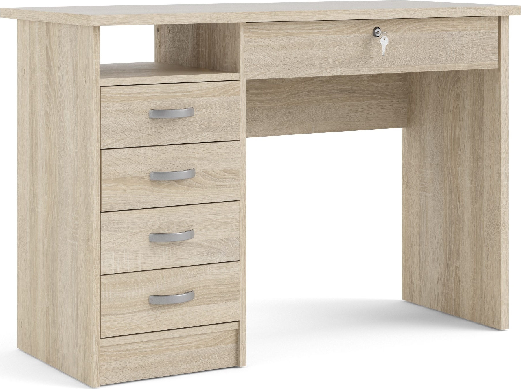 Function Plus skrivbord med 4 l�dor 109,3 x 48,5 cm - Ek