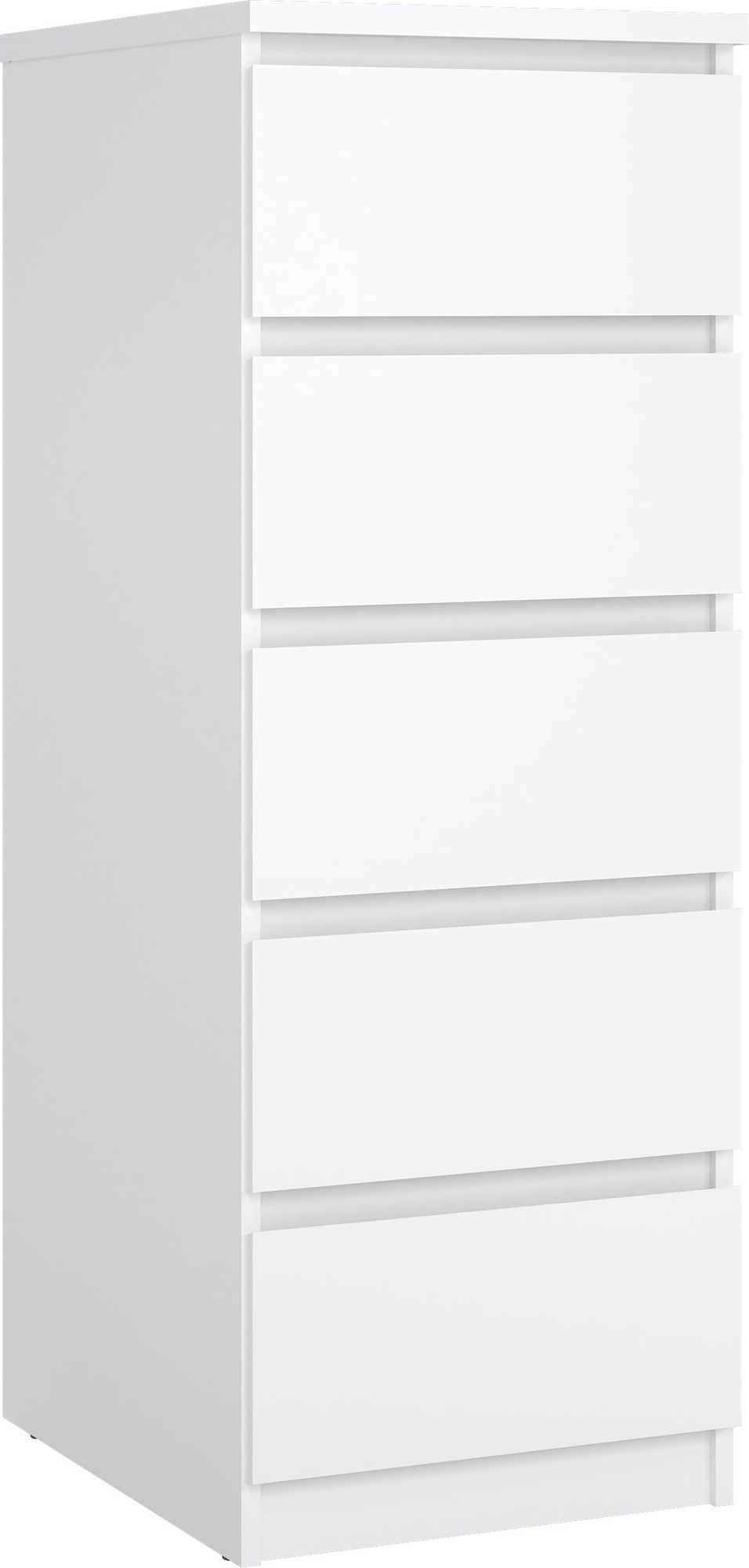 Naia smal dressoir met 5 laden - Wit