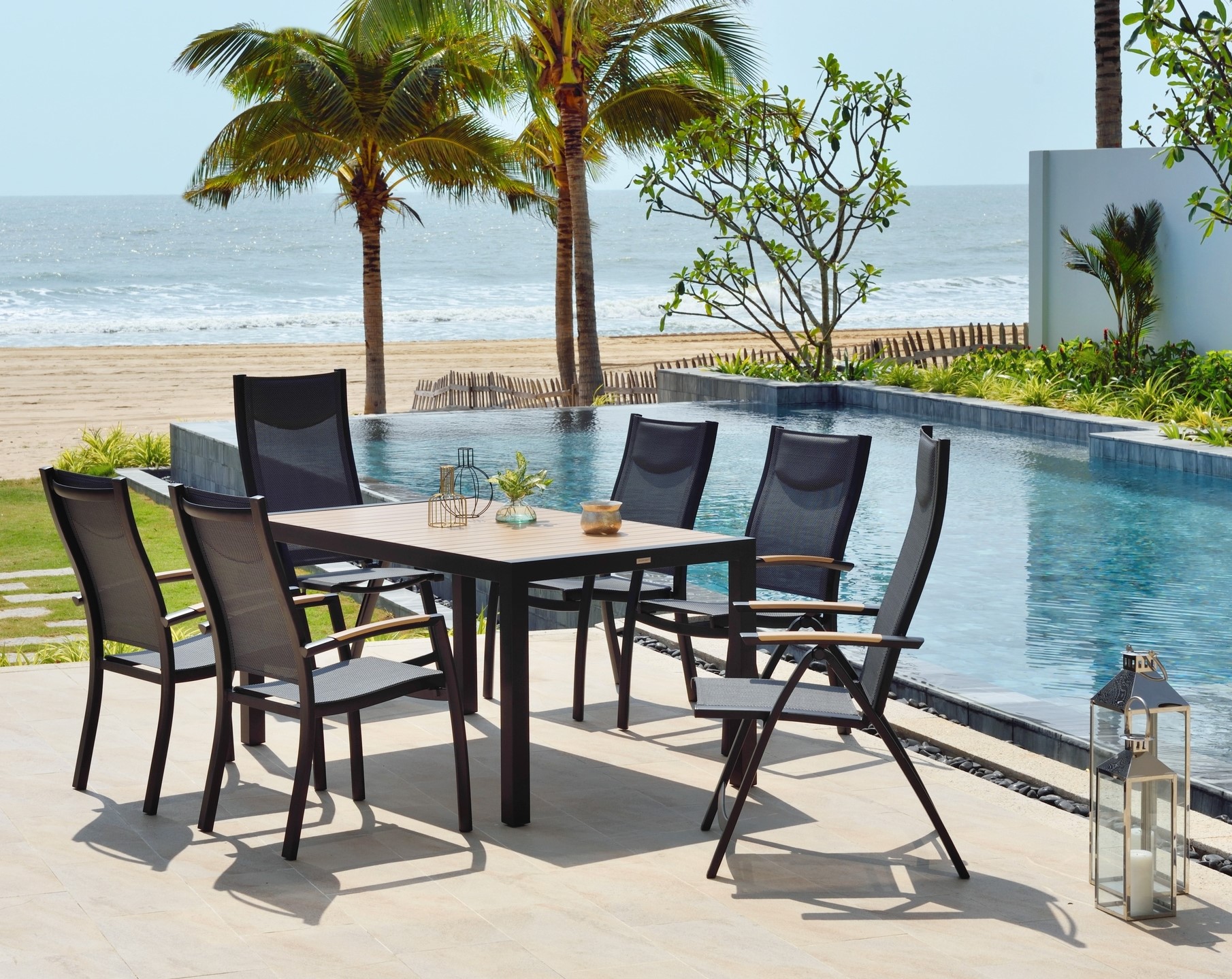 Panama matgrupp 4 - Svart/teak