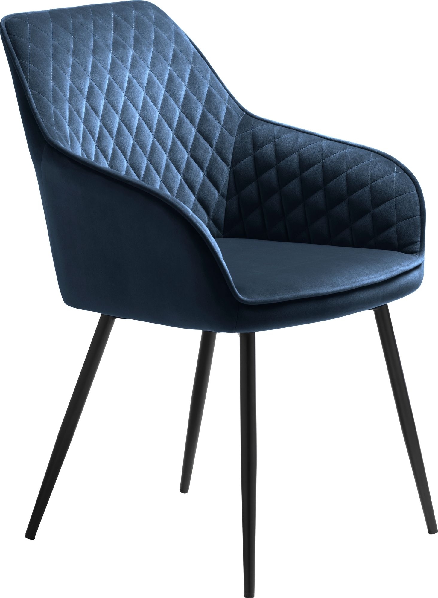 Florida Fauteuil in blauw fluweel