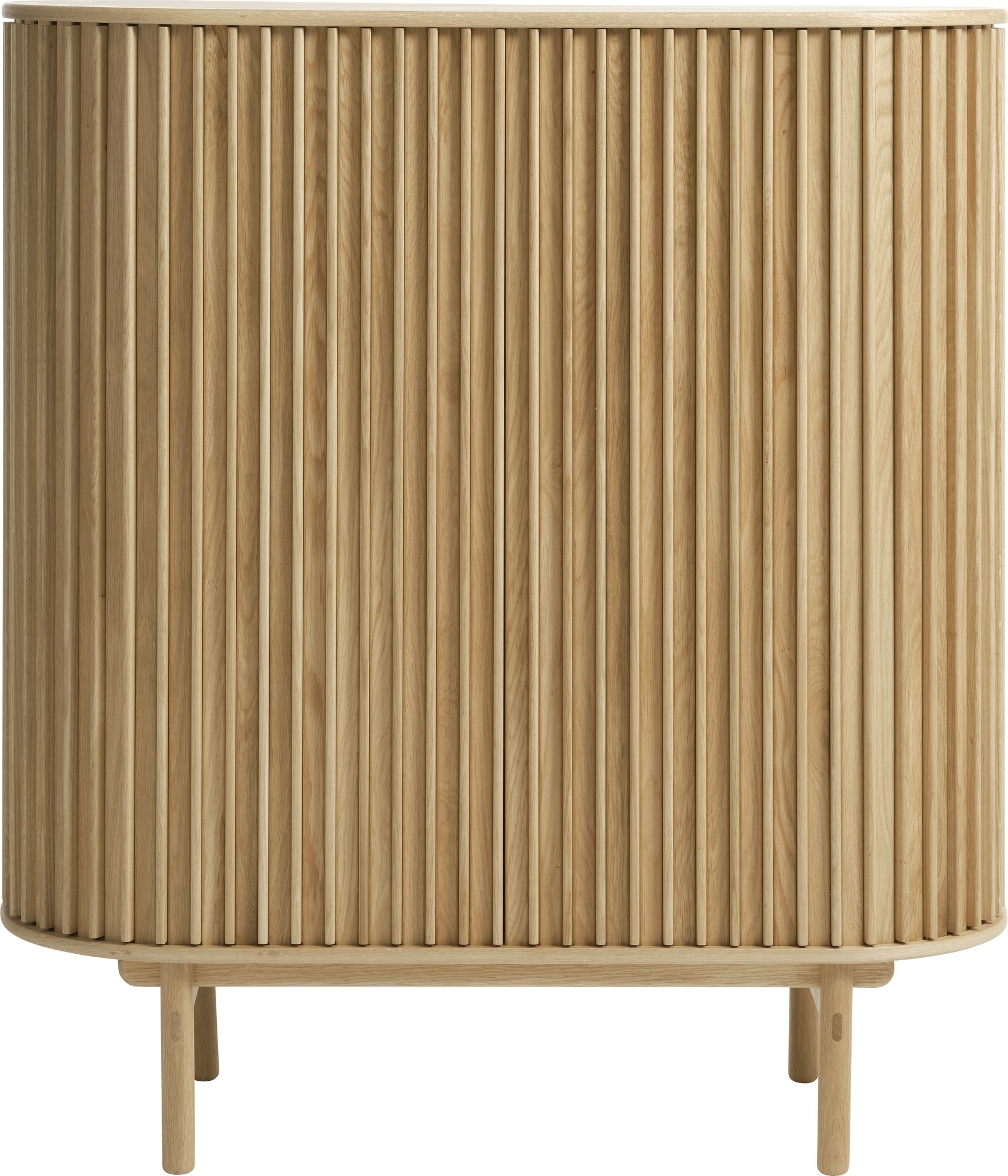 Bellenkast met schuifdeuren - geolied eikenhout