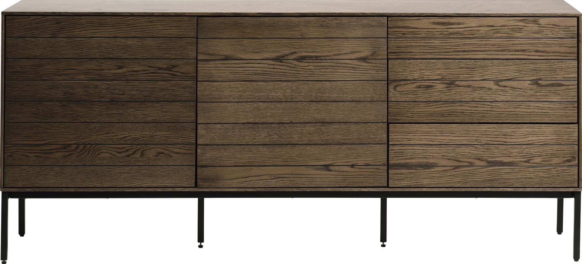 Inez dressoir in bruin geolied eiken - 180 cm breed