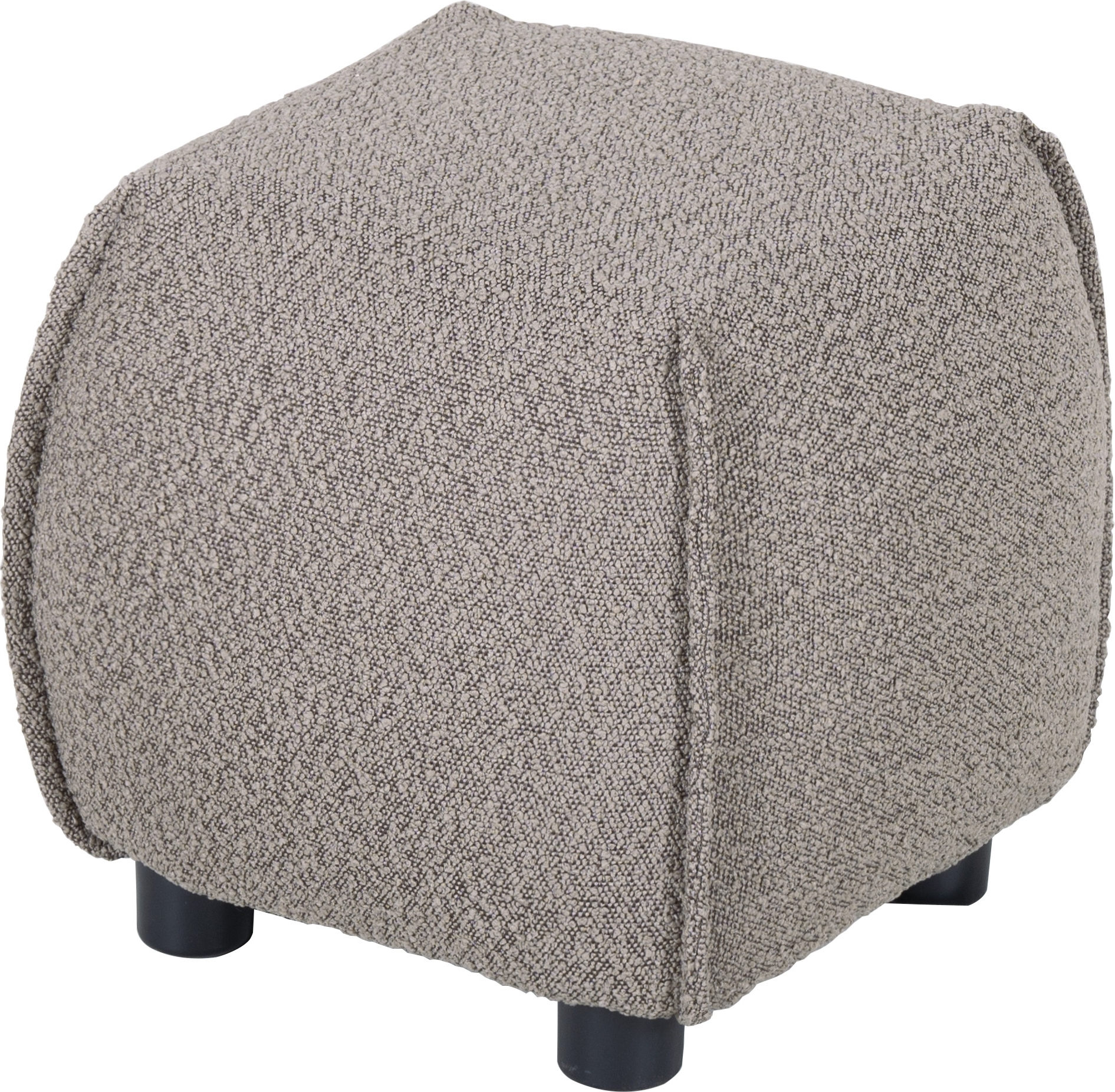 Pall 48x48 cm i m�rkbeige boucl�