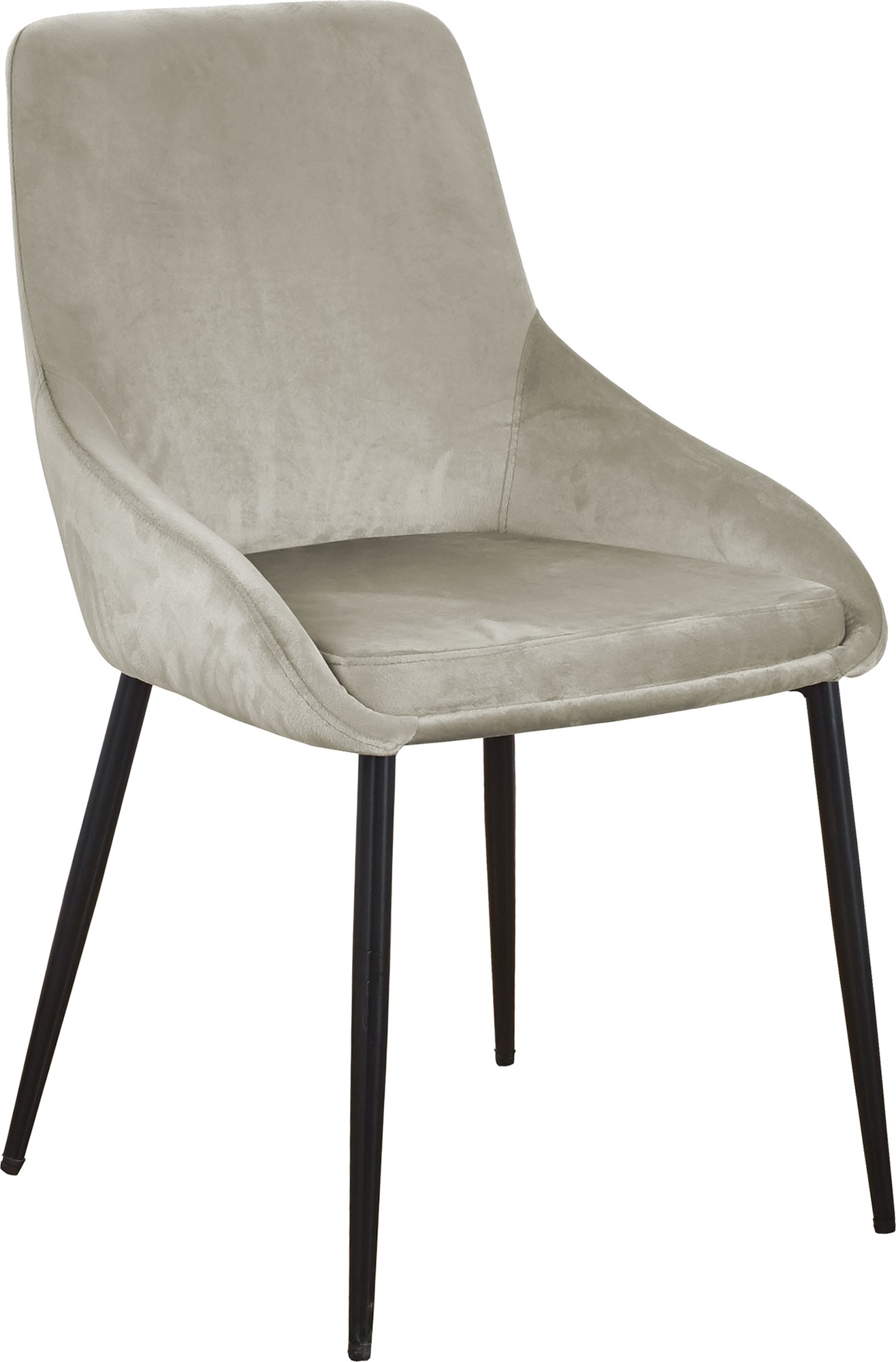 Chaise en velours beige - Tho