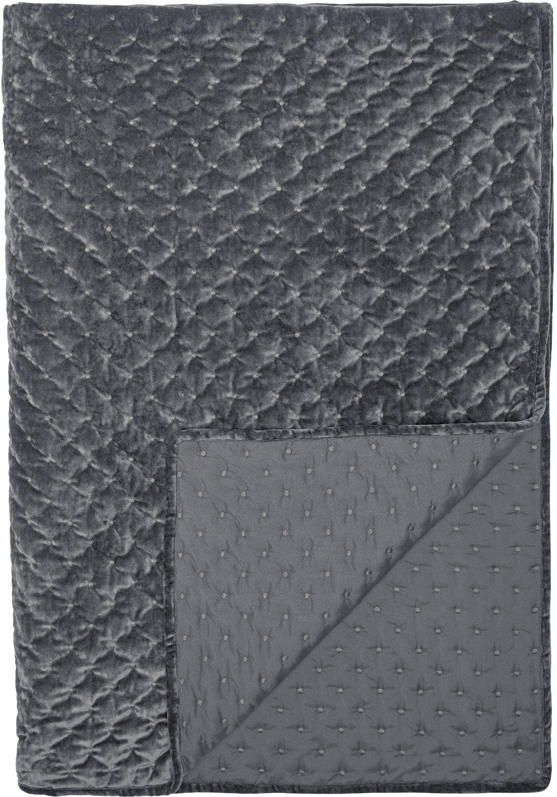 Cia eenpersoonssprei 180 x 260 cm - Grijs fluweel